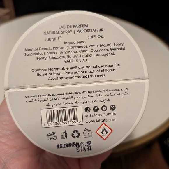 Lattafa Musamam White Intense Eau de Parfum Spray for Unisex, 3.4 Ounce - Picture 3 of 3